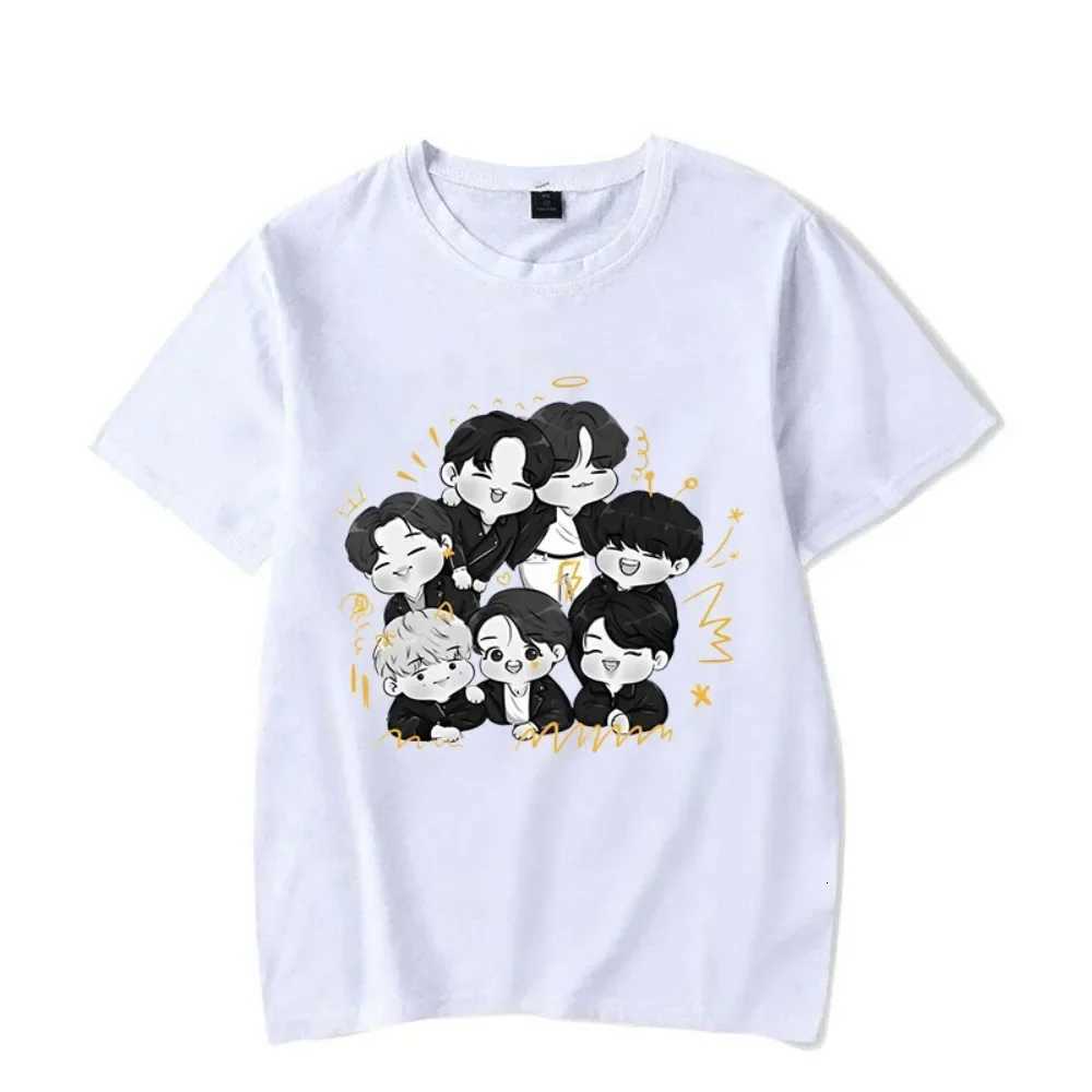 New Kpop Cartoon Printed T-shirts Fashion Y2k Women Summer Tee Shirt Femme Casual Short Sleeve Round Neck Tops T-shirtsT260317