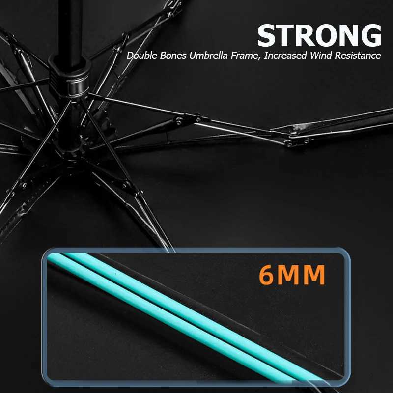 Mini Umbrella Strong Double Bone Sun Umbrella UV Protection Six-Fold Rain and Shine Windproof Protable Umbrella Parasol Pocket H260318 - view 4