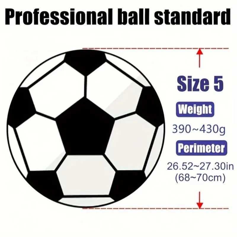 Competition Football Size 5 Youth Team Professional Soccer Team Sports Professional Training Ball Wear-Resistant High Elastic M260318