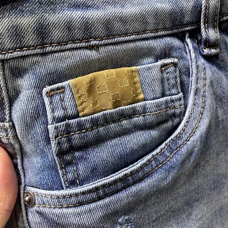 2026 Retro Mens Denim Shorts Summer Distressed Ripped Jeans Casual Lightweight Stretch Shorts Fashion Five Point Pants M260318