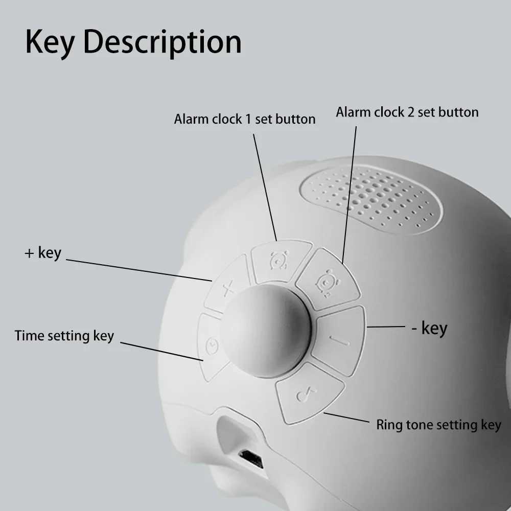 Night Light Cute Expression Alarm Clock Child Alarm Clock Voice Controlled Light Multifunctional For Home Thermometer D260318