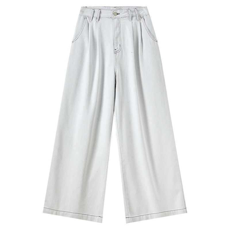 SENTUBILA Womens Jeans 2026 Spring New Lyocell High Waist Wide Leg Womens Denim Pants Simple Office Lady Bottoms W61NA6041T260317