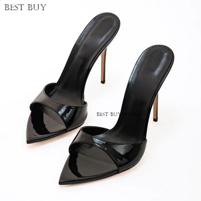 Summer Sandals Stilettos Sexy Woman 12cm Pointed peep Toe Thin High Heels Slippers OL Vacation Ladies Dress Shoes 260318