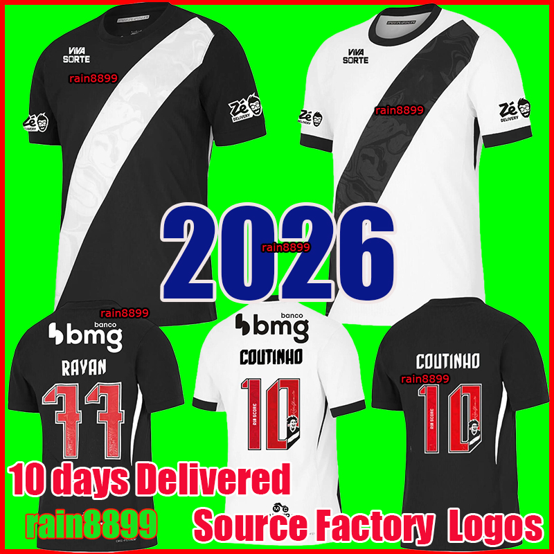 Vasco da Gama 2026 2027 Soccer Jersey COUTINHO RAYAN LUCAS PITON EDMUNDO LGBTQIA 26 27 home away football shirts Men Kids Kit Tops