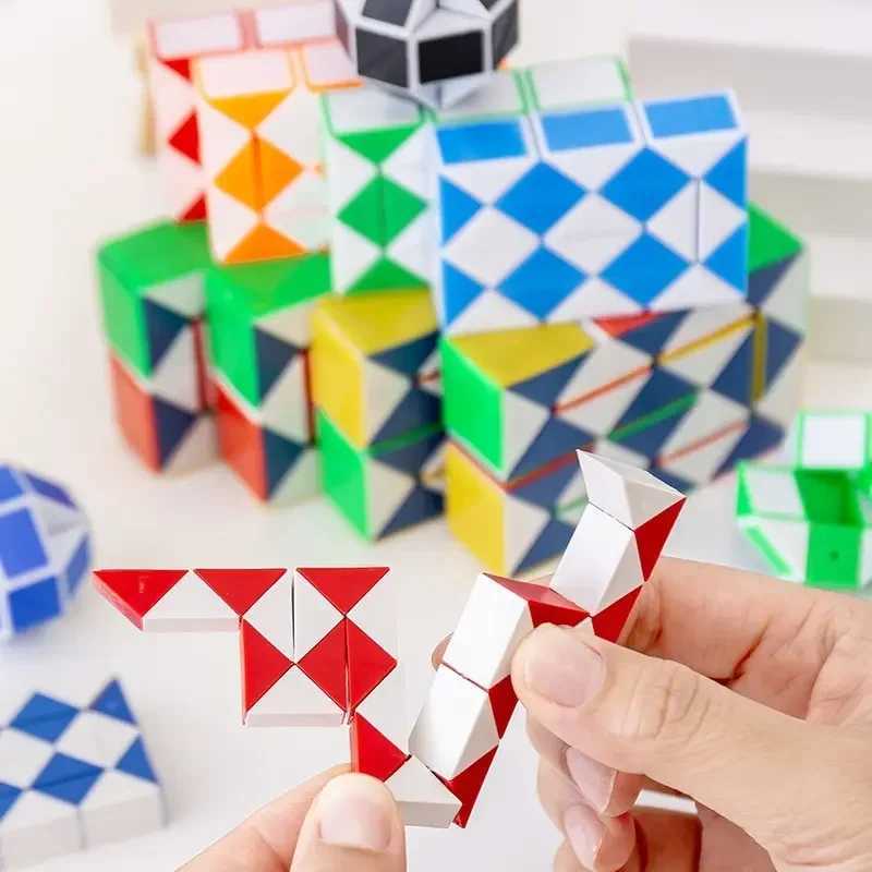 10pcs Variety folding magic cube magic snake ruler childrens birthday party educational toys school rewards H260314