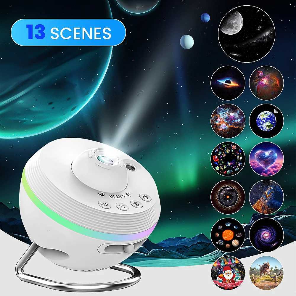 Galaxy Projector 13 In 1 Meteor HD Planetarium Star Projector 360 Rotating Extra-Large Area Timed Starry Night Light For Bed H260318