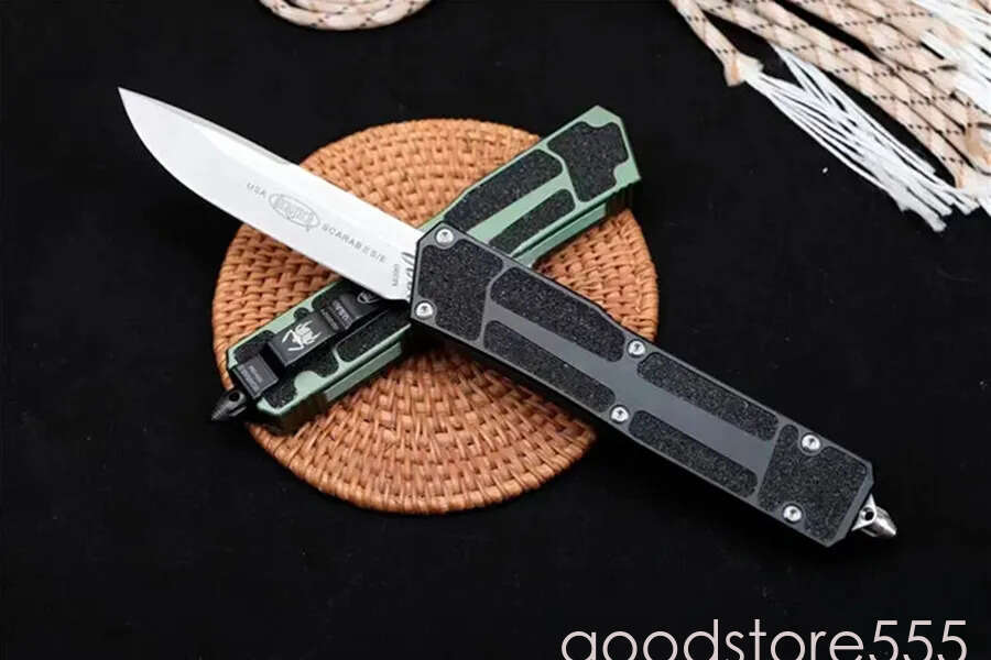 couteau US Stlye SCARAB pocket knife II Knife D2 Steel Blade Aviation aluminum Handle Camping fixed blade knife Outdoor Tactical Combat Self-defense E