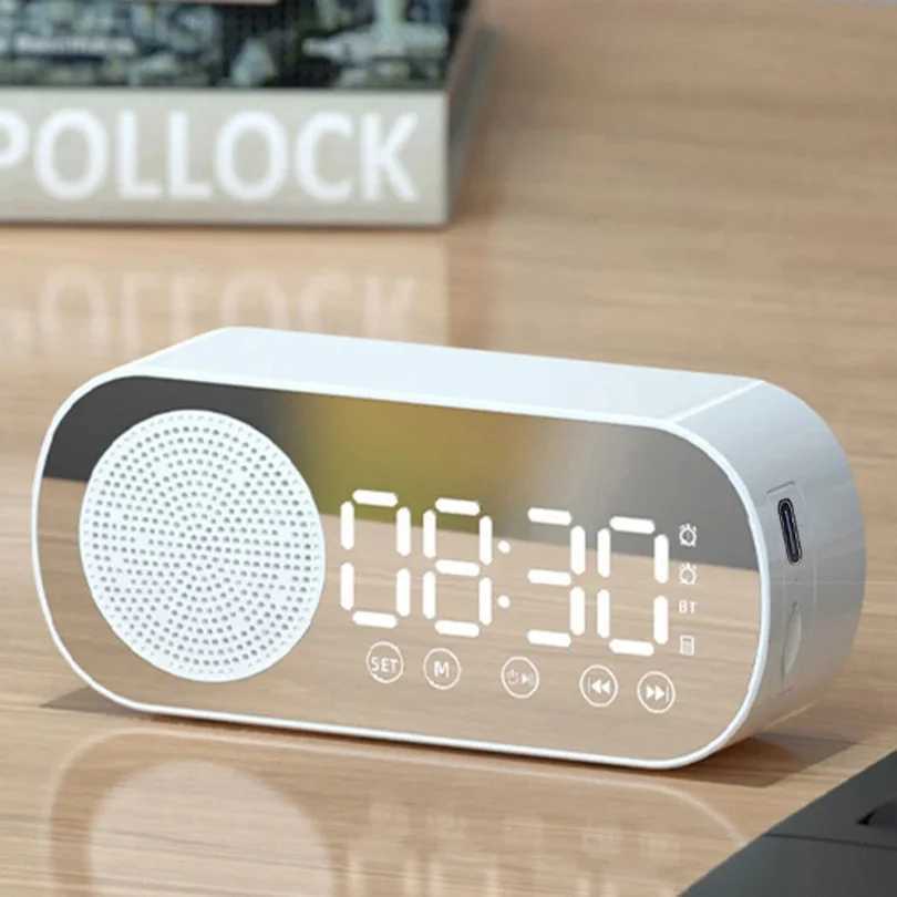 Wireless Bluetooth Speaker Multi-functional Loud Subwoofer Clock Mini AI Smart Alarm Clock Speaker Newest Fashion Clock D260318