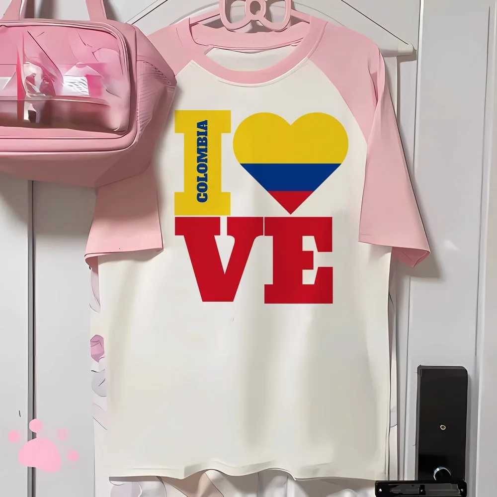 Colombia t shirt women graphic t shirt girl 2000s y2k designer clothesT260317