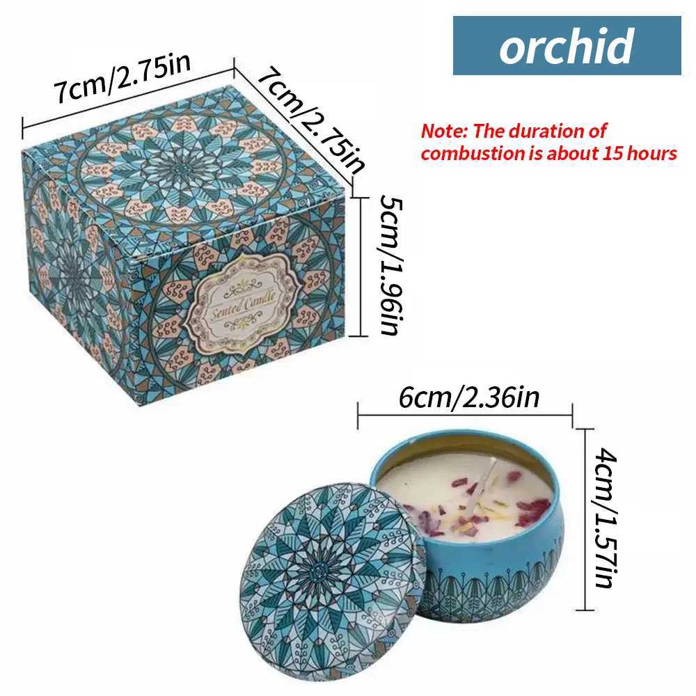 1 piece - Dried Flower Aromatherapy Candle Combination of Soy Wax Oil and Essential Oil Ideal Gift for Female Friends D260318