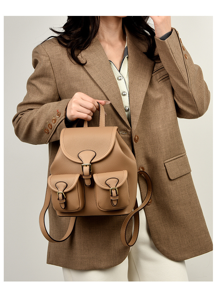 Travel backpack chain with high-end feel lightweight women's bag vintage flower light luxury backpack small backpack