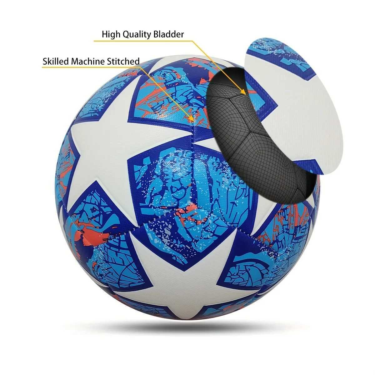 1Pc Classic Size 5 Soccer Ball Handmade PU Leather Soccer Ball Durable Kicking Outdoor Sports Training Game Football M260318