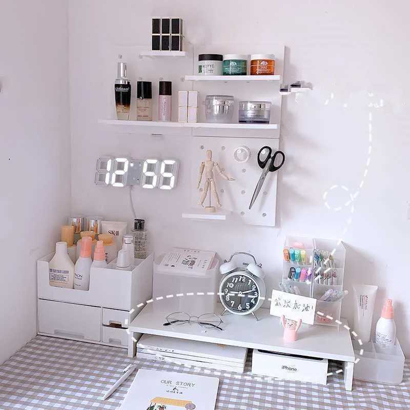 Creative 3D Mantel Clock with Digital Display Night Light Fluorescent Soft Ambient Glow Flicker-Free Desk Decor Gift D260318