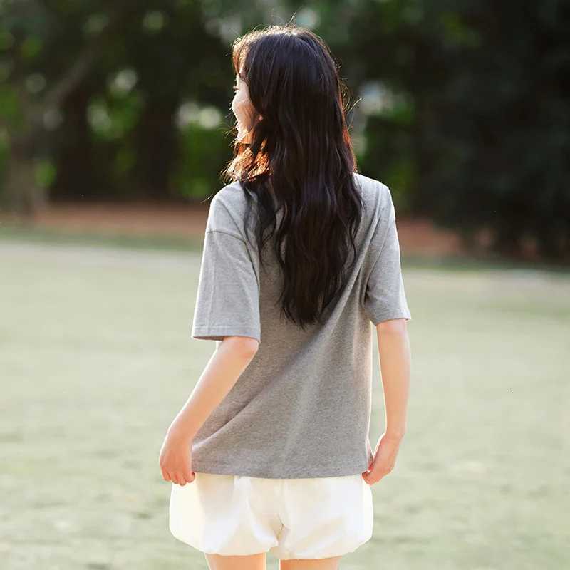 Semir Bowknot Longline T-Shirt Women Loose Fit Cotton 2025 Summer New Cute Graphic Top for Teen GirlsT260317