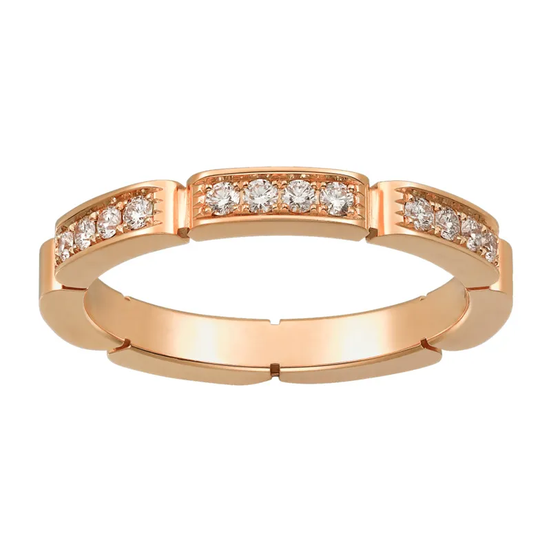 luxury love ring for woman man diamond ring designer Fashion Titanium steel Gold Plated designer wed jewelry Never fade free shipping