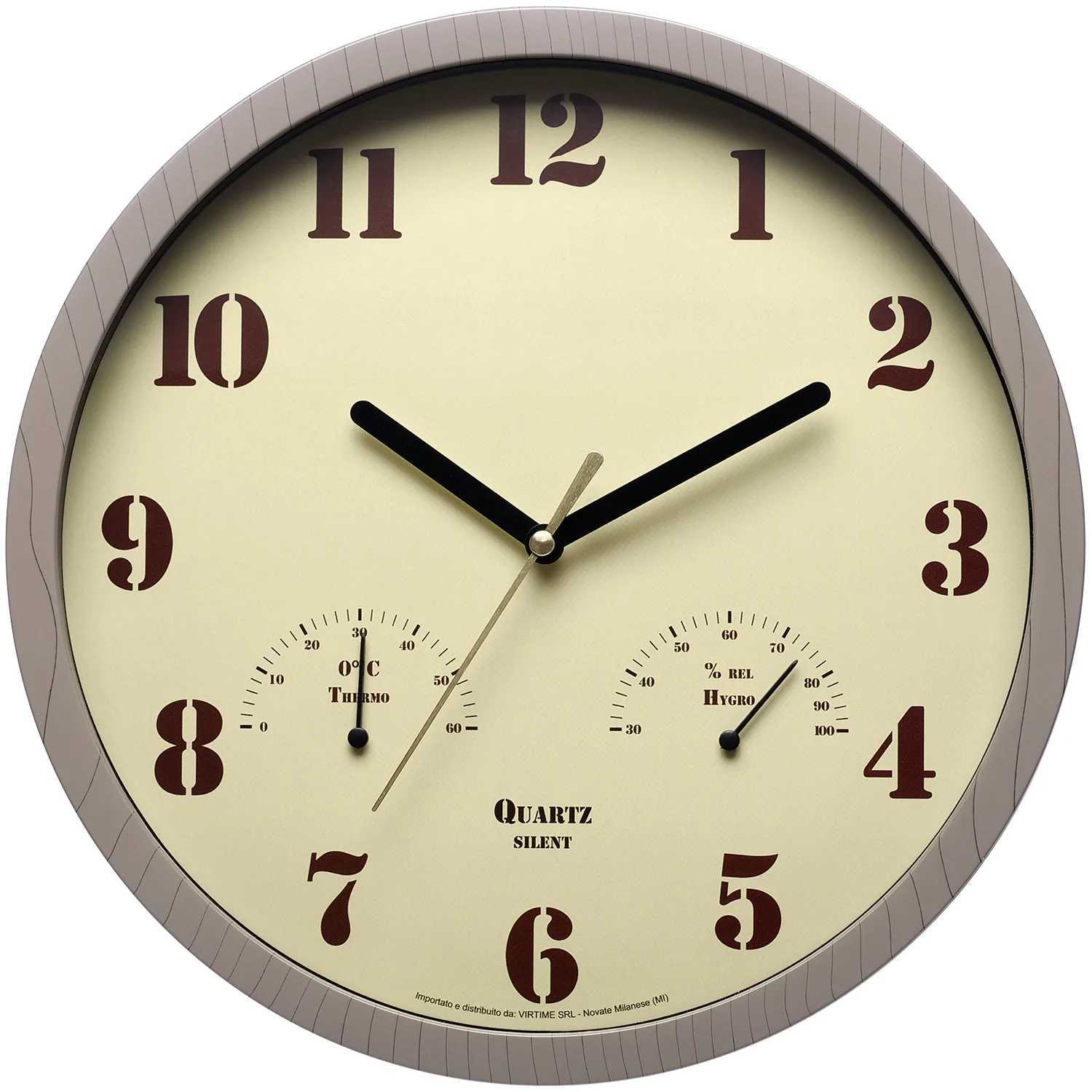 Wall clock simple and stylish living room thermometer clock D260318