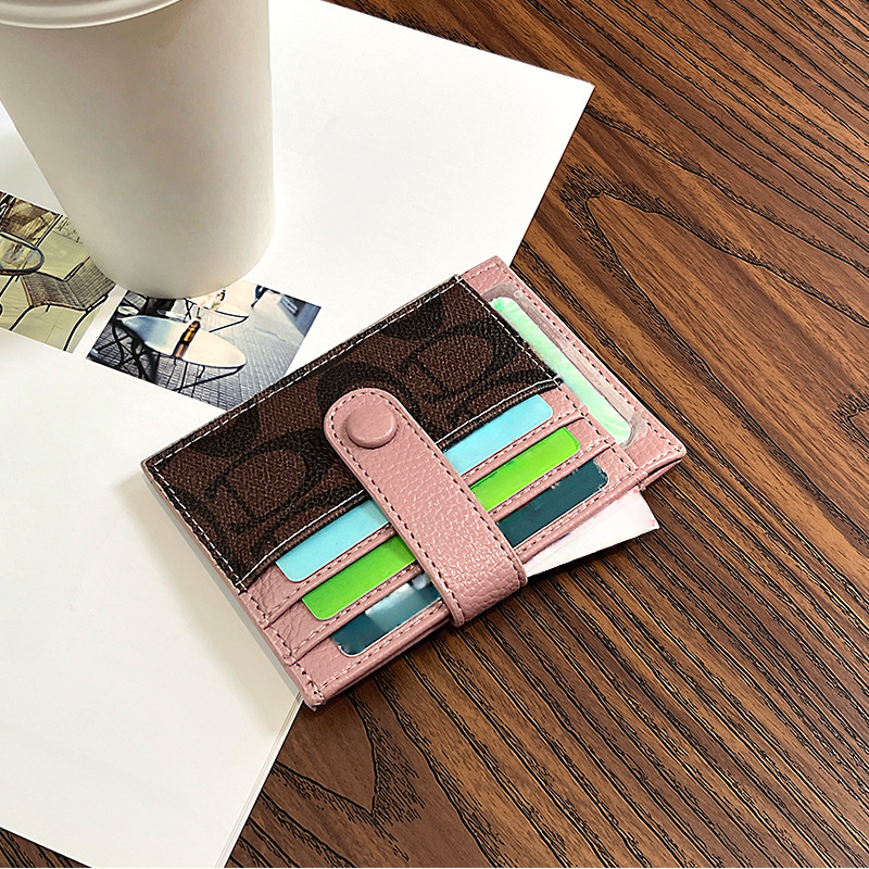 Womens Slim Mini One Piece Card Holder Luxury Exquisite High End Card HSmall Bag Short Purse olders Multi Function Holder