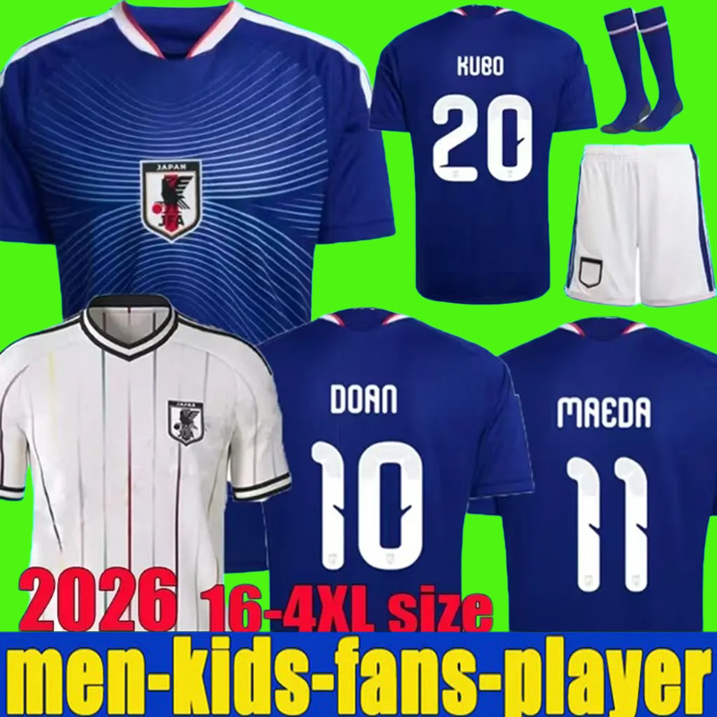 2026 2027 Japan Soccer Jerseys 26 27 Cartoon ISAGI ATOM TSUBASA MINAMINO ASANO DOAN KUBO ITO adult Men kids kit set Japanese home away Football Sh