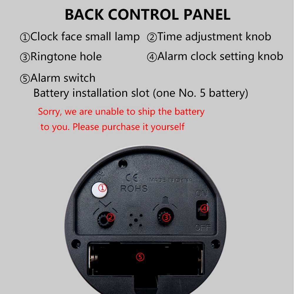 1pc simple metal quartz alarm clock nightstand luminous mute clock suitable for home office decoration D260318