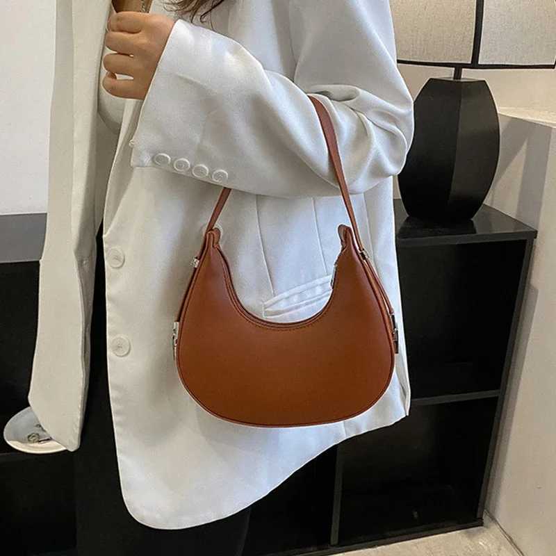 Fashion Luxury Design PU Leather Hobo Shoulder Bag Women Small Clutch Handbag Purse Female Underarm Bag Travel TotesZ260317