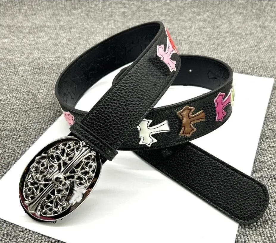 Designer chrome Classic High Quality Western Cowboy Popular Women's Belt Vintage High Street Hip Hop Popular Fashionable Gift