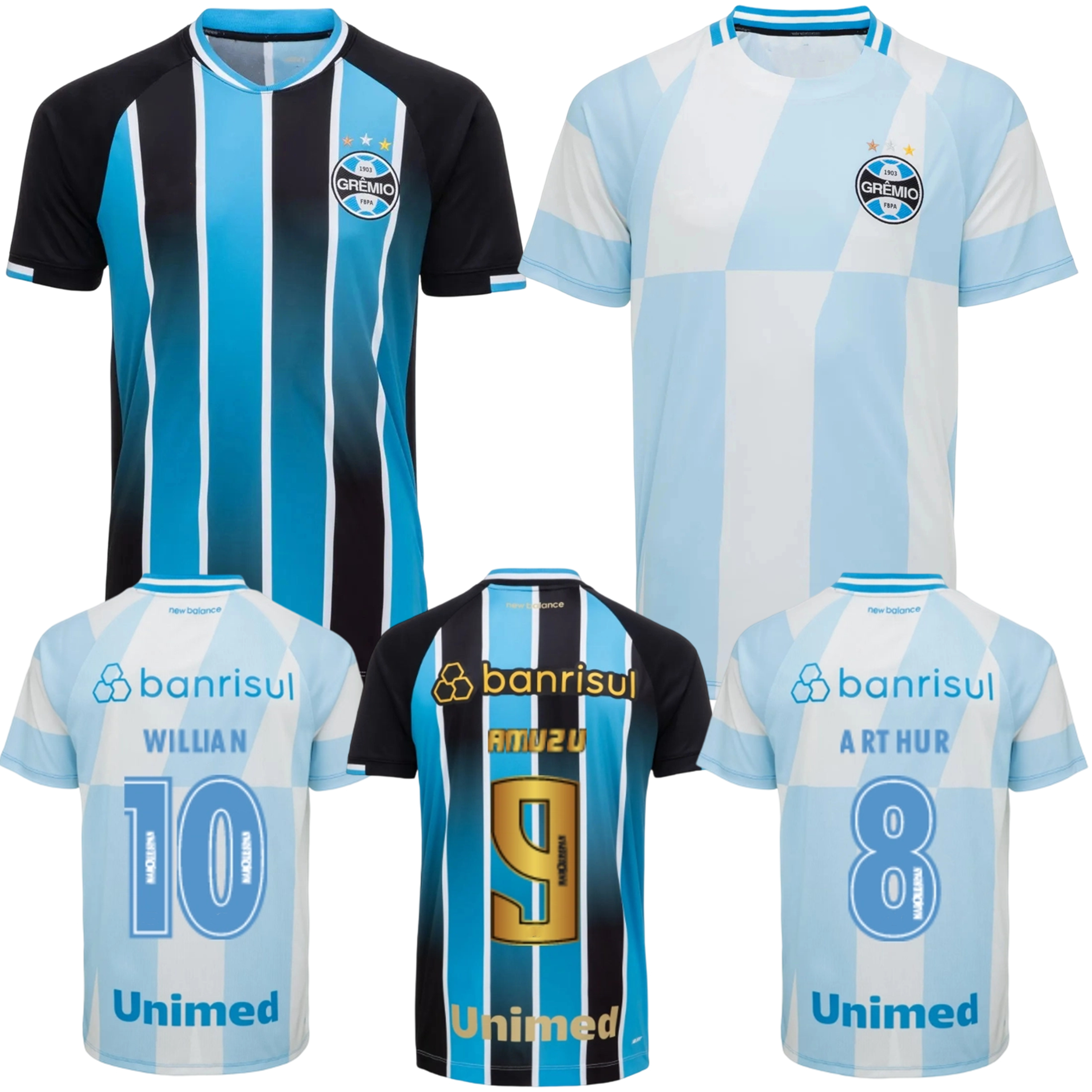 2026 2027 Gremio soccer jersey Pavon Kannemann BRAITHWAITE Willian 2000 2001 Ronaldinho retro Gremio home vintage old classic football shirt