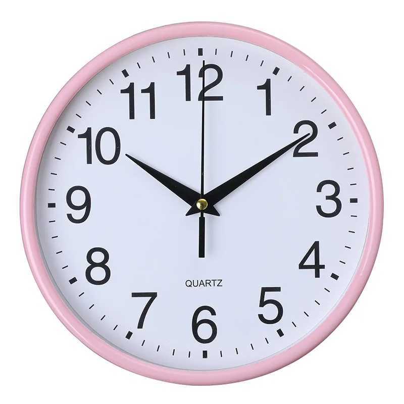 Wall Clock Plastic Round 8-Inch Simple and Stylish Digital Pointer Scale D260318