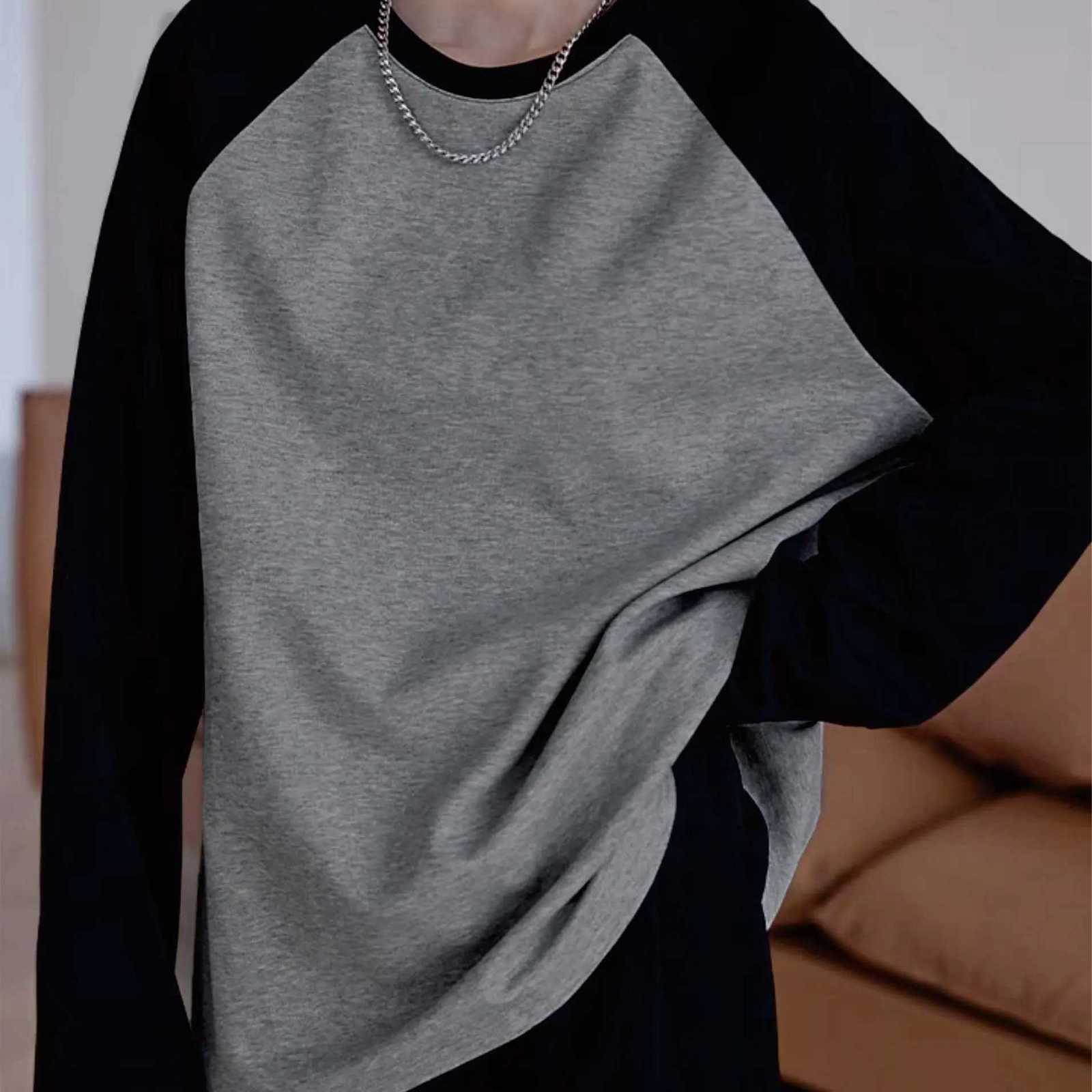 Womens Clothing Tops O-Neck Long Sleeve Thick Office Lady Commuter Autumn Winter Casual Printed All-match T-shirtT260317