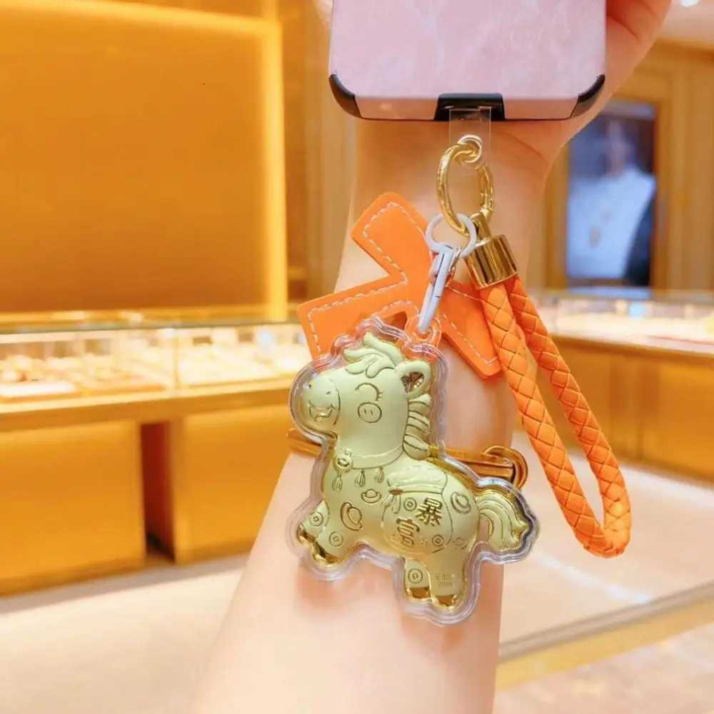 Backpack Pendant New Horse Keychain Bow Lucky Mascot New Year Pendant Chinese Style Hanging Zodiac Key Ring Mobile Chain H260318