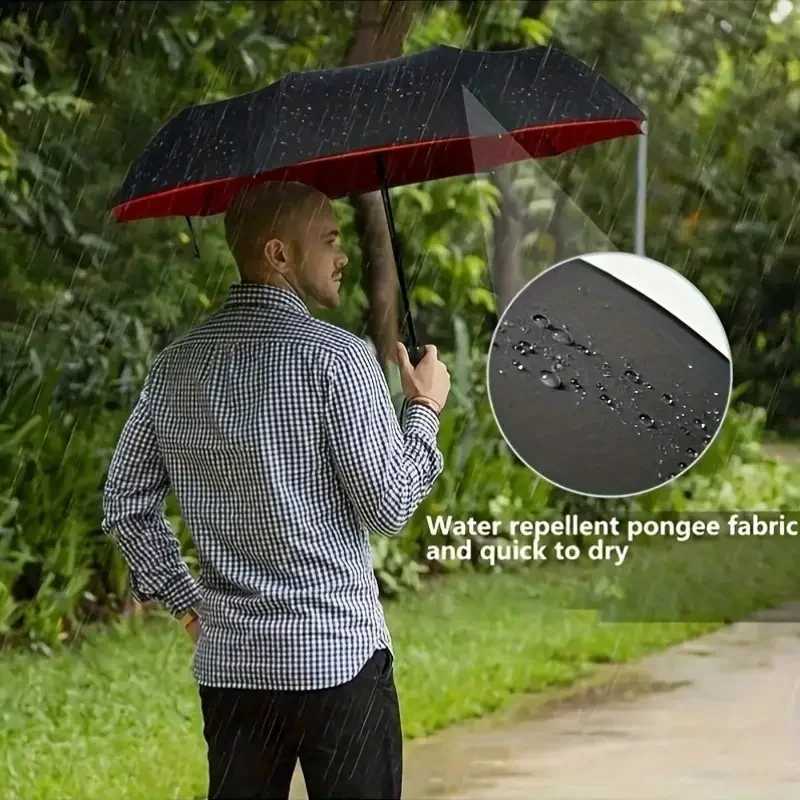 Fully Automatic Resistant Rain Windproof Double Layer Umbrella Folding for Men Women Luxury Business Male Large Umbrella Parasol H260318 - view 4
