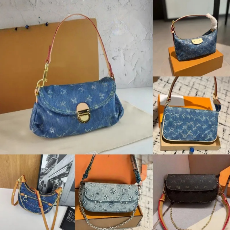 High Quality Designer purse Luxury bag designer bags jean shoulder bag woman crossbody bag blue purses vintage handbags women tote bags