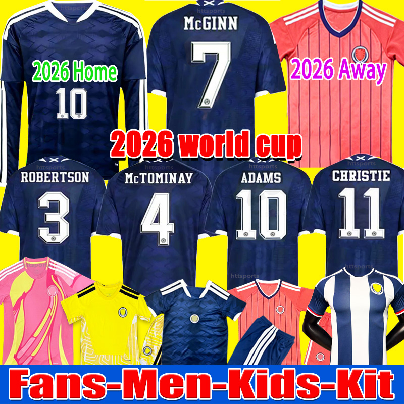 2026 Scotland Soccer Jerseys 2025 2026 ROBERTSON McTominay McGREGOR SHANKLAND MCGREGOR Football Shirt Home Away thrid maillot de Foot men kids kits unifrom