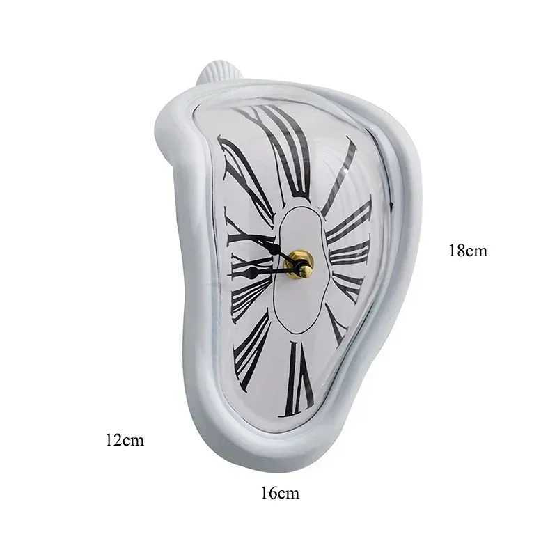 2024 New Novel Surreal Melting Distorted Wall Clocks Surrealist Salvador Dali Style Wall Watch Decoration Gift Home Garden D260318