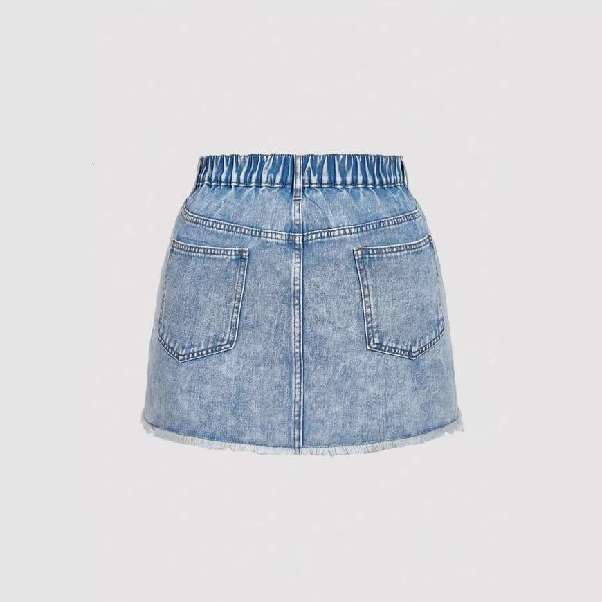 Dress sandro dress Ziyanyan Cross-Border European and American Women's Custom Clothing Shein Best-Selling Denim Skirt with Star Rhinestones and S