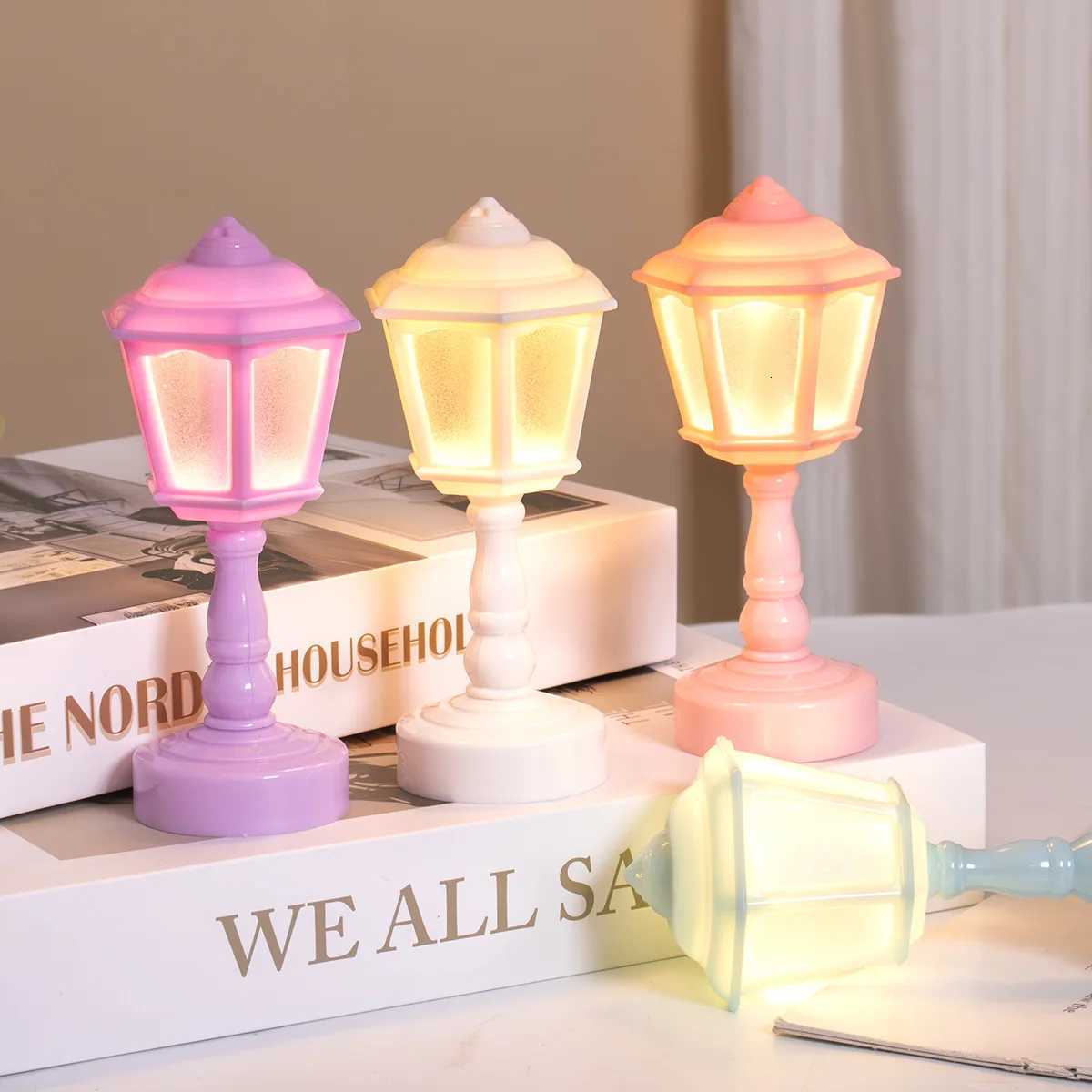 Touch Control LED Night Light - Mini Street Lamp StyleBattery Powered Table LampBedroom DeskCute Decorative NightlightModern H260318