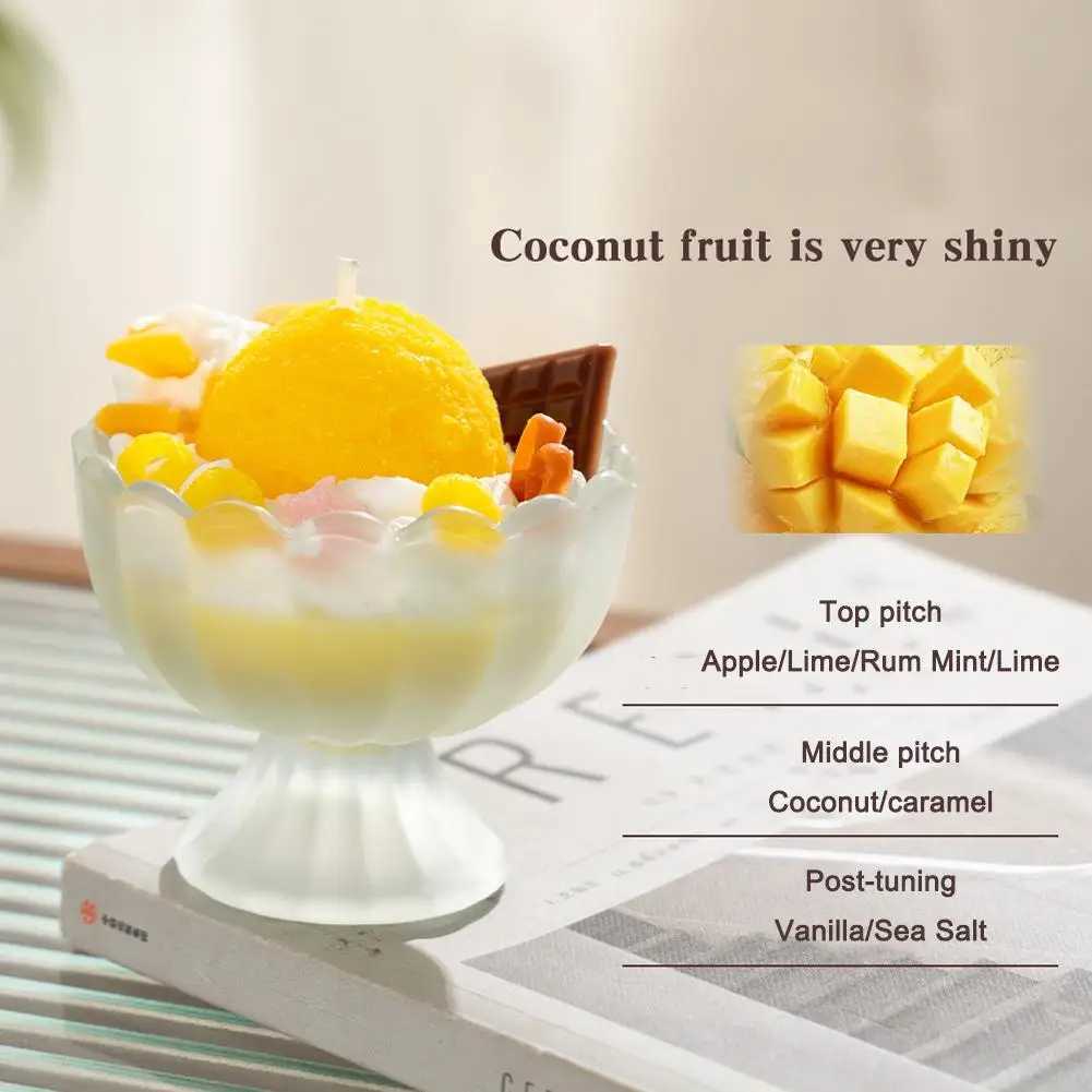 Ice Cream Scented Candle Decorative Scented Candle Nice-looking Bright Color Romatherapy Candles Home Decoration D260318