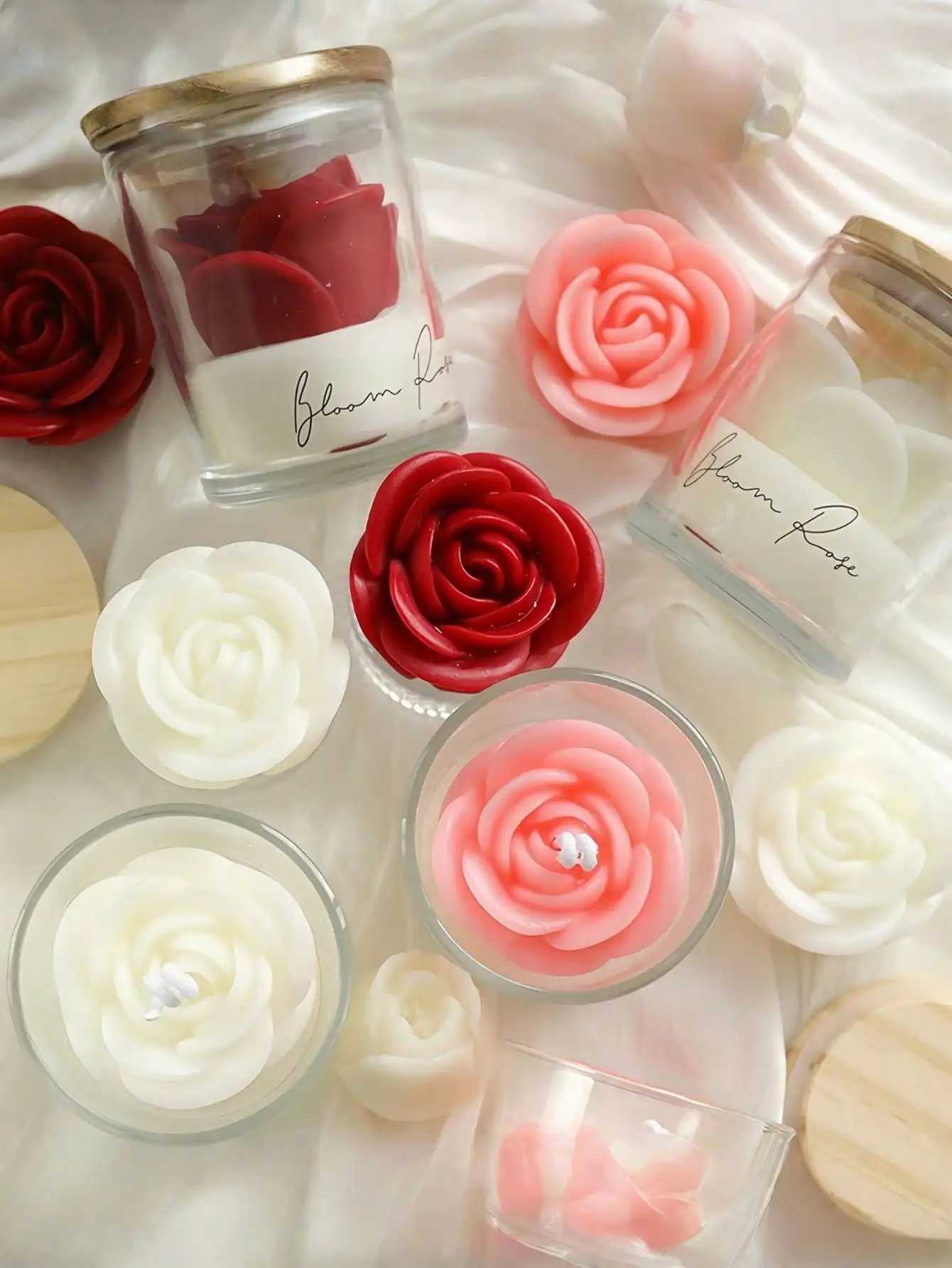 1PC Valentines Day Best-Selling Straight Cup Rose Fragrance Candle Bedroom Fragrance Atmosphere CandlePerfect Holiday Gifts D260318