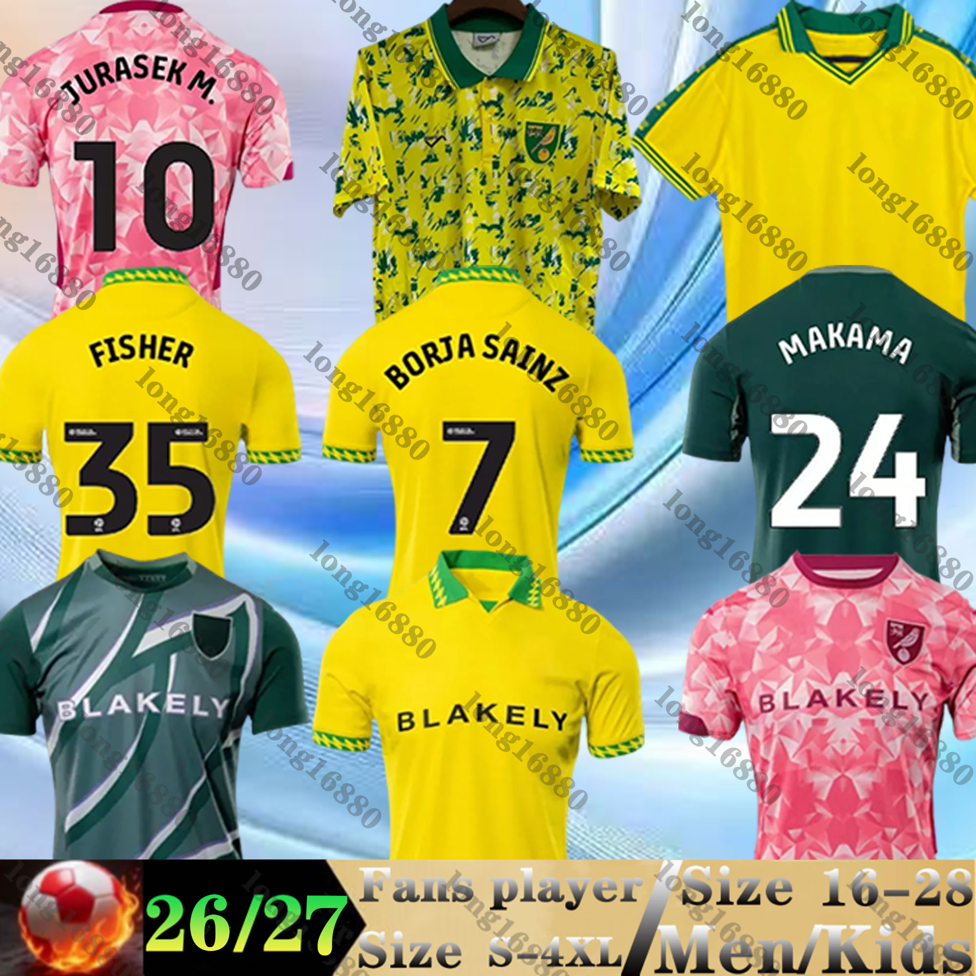 25 26 Norwich cities soccer jerseys PUKKI HUGILL GRIMSHAW SARGENT MCLEAN SARGENT Home yellow Away green third maillot de foot 2025 2026 men kids kits football shirts