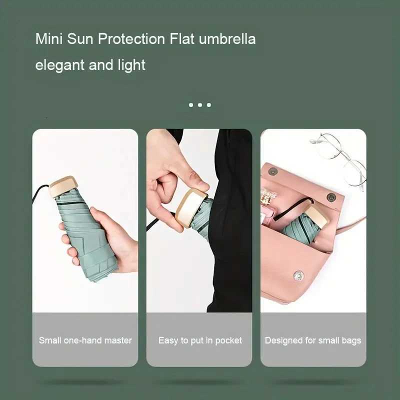 Small Folding Umbrella Sun Women Gift Fashion Men Mini Sun Parasol Girls Anti-UV Portable Pocket Travel Umbrellas H260318 - view 6