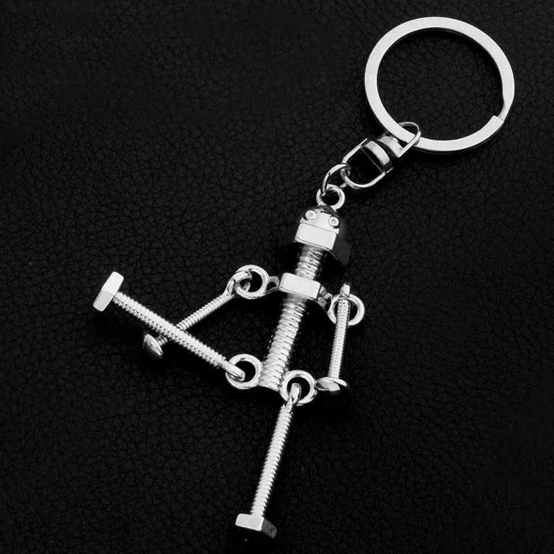 Men Children Accessory Cute Metal Robot Keychain Cool Screw Keychain Mini Tool Key Chains House H260318 - view 3