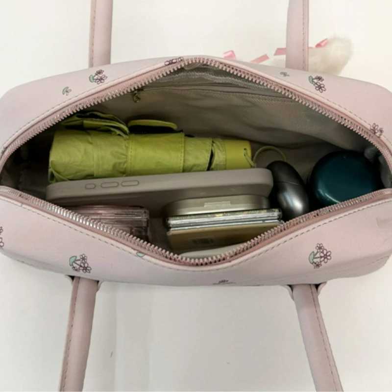 New Fashion Shoulder Bags for Women Small Print Handle Bag Commuter Comfortable and Versatile Texture Boston Bag Underarm PurseZ260317