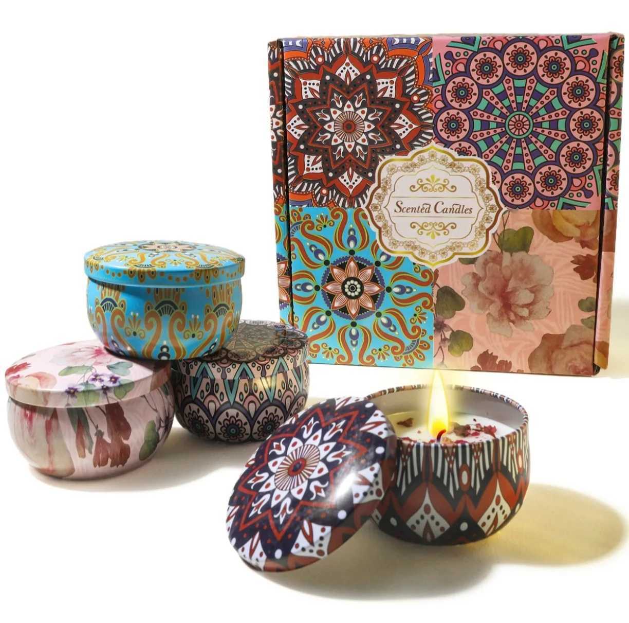 Plant Soy Wax Dried Flower Scented Candles Aromatherapy for Wedding Birthday Gifts Home Fragrance D260318