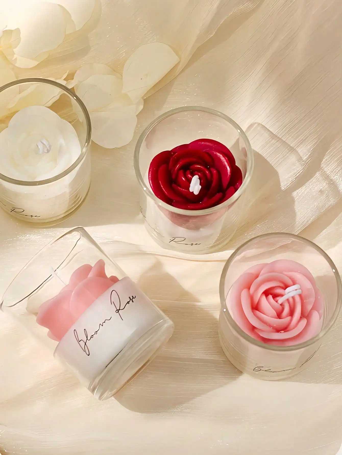 1PC Valentines Day Best-Selling Straight Cup Rose Fragrance Candle Bedroom Fragrance Atmosphere CandlePerfect Holiday Gifts D260318