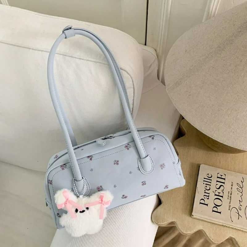 New Fashion Shoulder Bags for Women Small Print Handle Bag Commuter Comfortable and Versatile Texture Boston Bag Underarm PurseZ260317