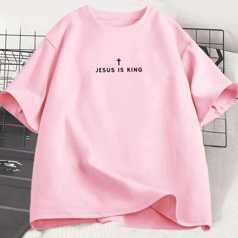 Jesus Is King Christian T Shirt Men Women Christian Merch Jesus T-Shirt Faith Short Sleeve Round Neck Graphic TeesT260317