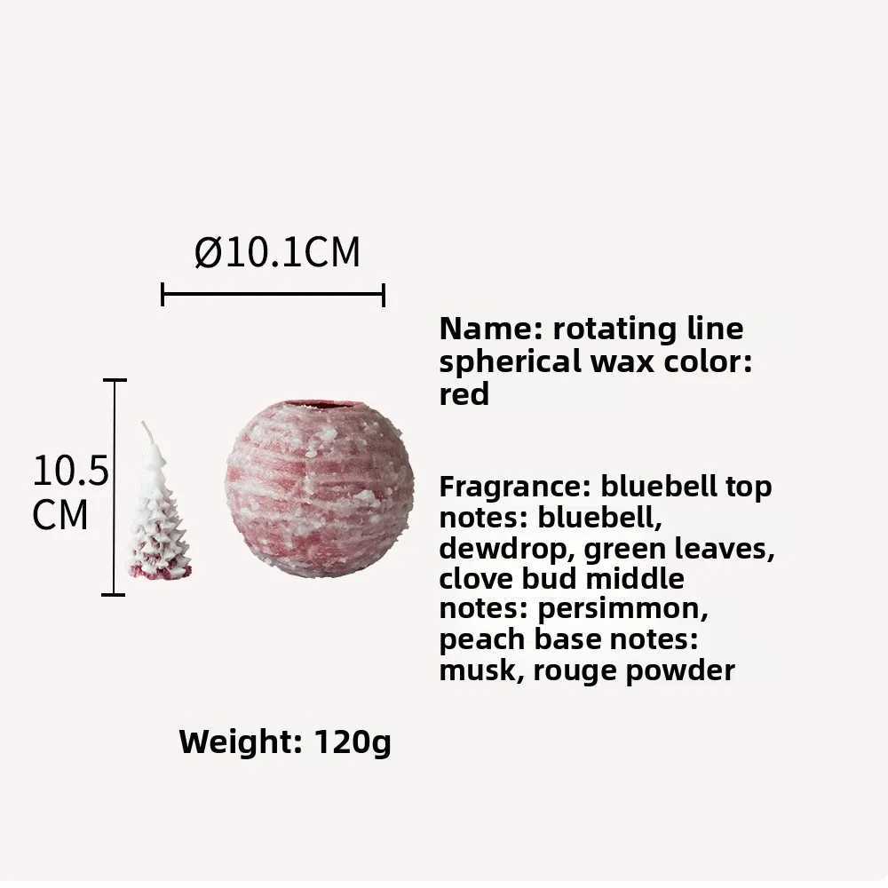 Rotating Line Spherical Aromatherapy Candle Home Decoration High Art Handmade Candle Ornament Creative D260318