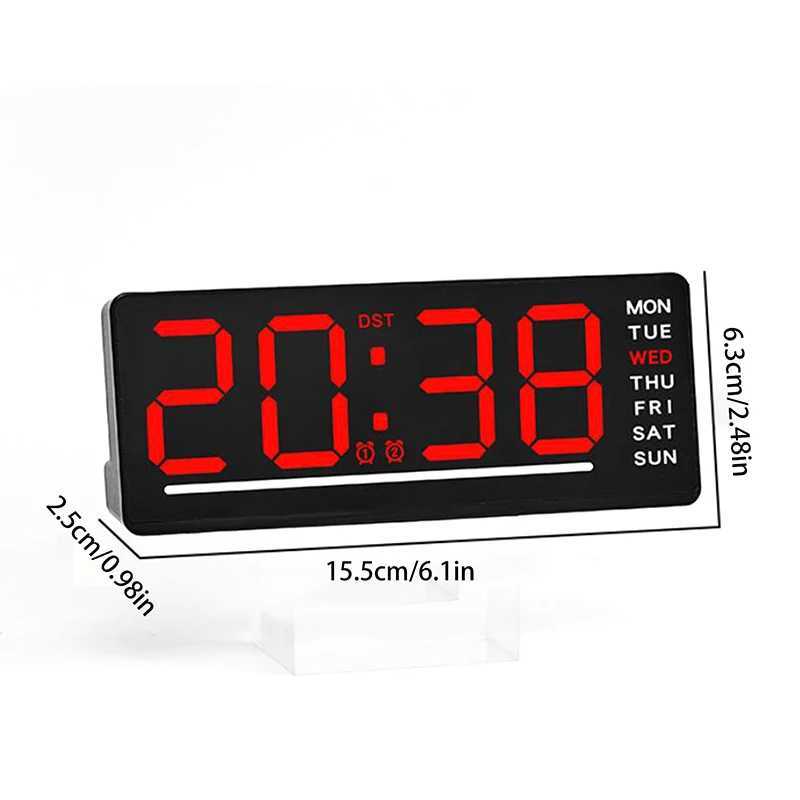 Minimalist Clock Home Decor Smart Mute LED Electronic Wall Clock Modern Desk Clock For Room Night Alarm D260318