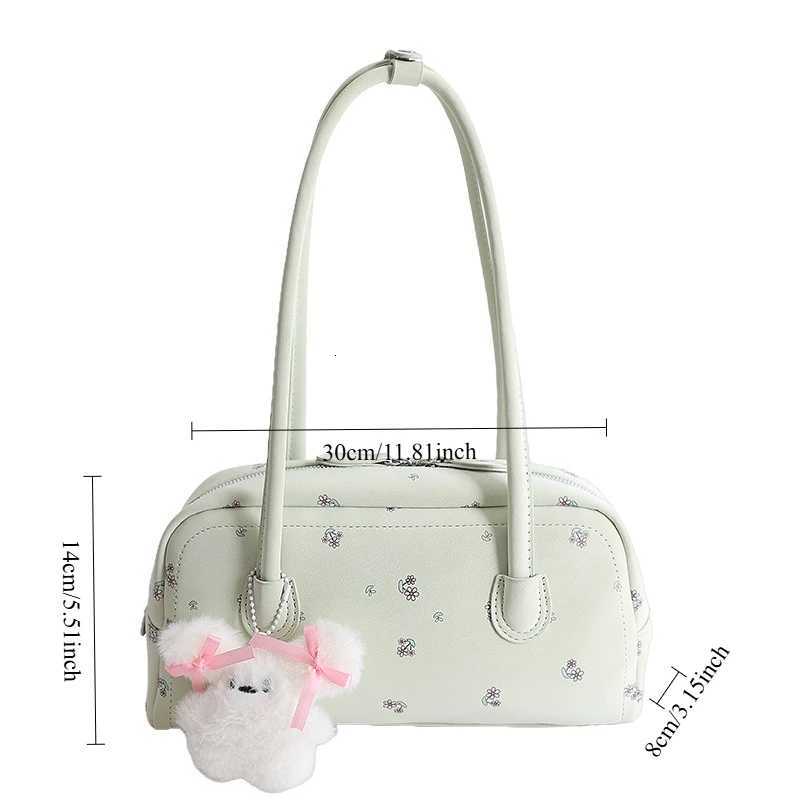 New Fashion Shoulder Bags for Women Small Print Handle Bag Commuter Comfortable and Versatile Texture Boston Bag Underarm PurseZ260317