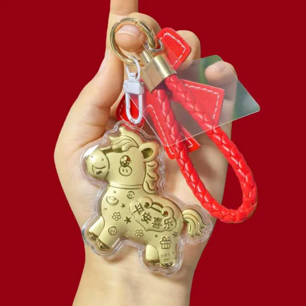 Backpack Pendant New Horse Keychain Bow Lucky Mascot New Year Pendant Chinese Style Hanging Zodiac Key Ring Mobile Chain H260318 - view 6
