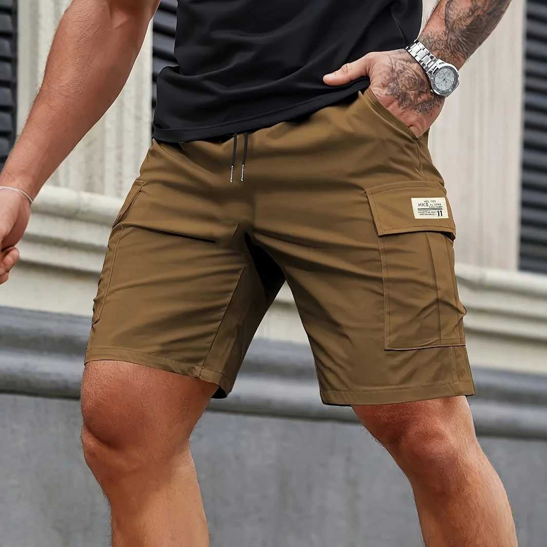 Man Cargo Shorts Casual Shorts for Outdoor Work Hiking Travel Durable Comfortable Multi Pocket Lightweight Fit M260318